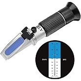 TRZ Refractometer 0-90% Brix Hand held Refractometer to Determine The Sugar Content of Honey Vegetable Oil Syrup Molasses with ATC Function