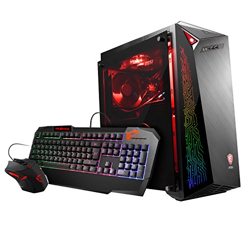 MSI Infinite X 8RG-039US Enthusiast Gaming Desktop GTX 1070Ti 8G i7-8700 16GB 256GB SSD + 2TB HDD Win 10 VR Ready + KB and Mouse, Black with RGB Lighting