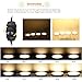 Cefrank Dimmable Puck Lighting - 8W Warm White Kitchen Under Cabinet Lighting - LED Counter Deluxe Kit w/Rotary Dimmer Switch - Continuous Dimming (Warm White, 4 Pack)