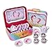 Lucy Locket 'Magical Unicorn' Kids Pretend Play Party Tin Tea Set & Carry Case (14 Piece) Pink Toy