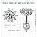 Stud Earrings - Sterling Silver Stud Earrings S925 - CZ Round Crystal Cubic Zirconia Stud Earrings - Rhodium Plated Screw Back Earrings for Women Fashion - Hypoallergenic 10 PRONG! 11 STONES!