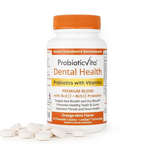 NEW Dental Health Probiotics w/ Vitamins Fights Bad Breath, Plaque