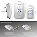 Wireless Doorbell, TeckNet Remote Wireless Door Bell Kit with LED Light, 2 Plug in Receivers and 1 Weatherproof Push Button, Operating at Over 820-feet Range with 32 Chimes (White)