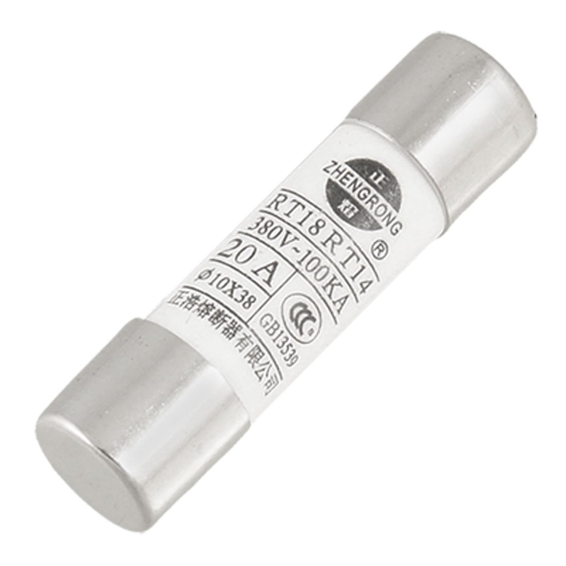 sourcingmap 5pcs 10 x 38mm Ceramic Tube Cylindrical Fuse Links 380V 20A