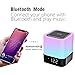 BixMe Night Light Bluetooth Speaker, Bedroom Alarm Clock MP3 Player,Touch Control Bedside Lamp,Multicolor Changing Table Lamp,TF/SD Support,Best Christmas/Birthday Gift for Teenage Girls/Boys