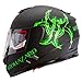 Bio-Hazard Matte Black Dual Visor Full Face Motorcycle Helmet DOT (M)