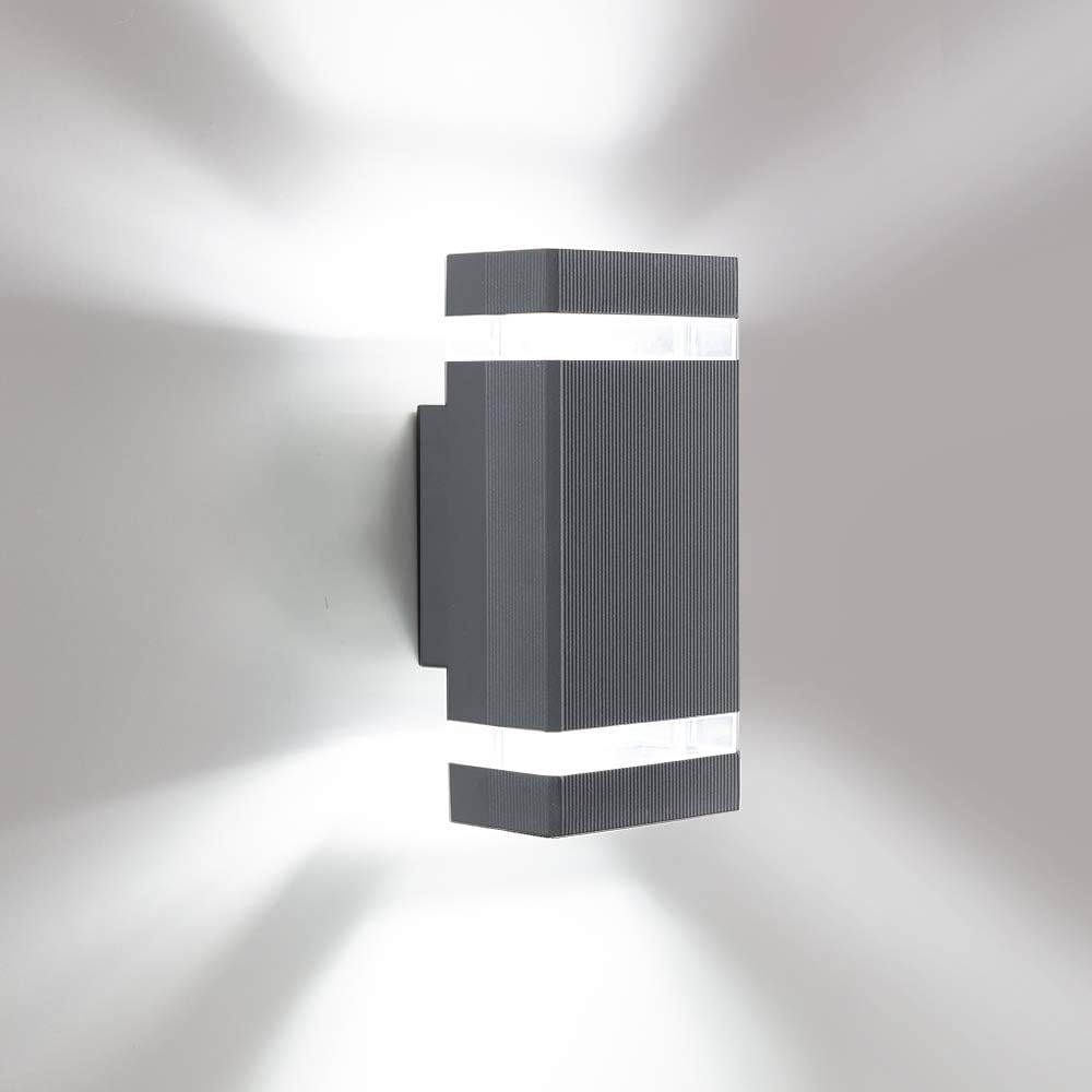 HLFVLITE 1002 LED Outdoor Wall Lamp, Aluminum Up/Down Outside Wall Light Exterior Wall Sconce