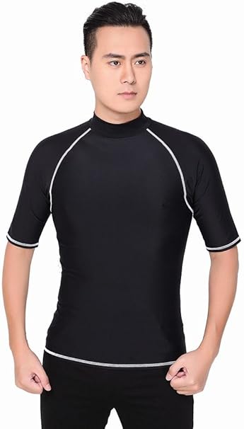 Amazon メンズ用水着ウエットスーツ 防水 速乾 Uvカット 競泳水着 上着 メンズ 男性 短袖競泳水着 水泳 M Aタイプ 水着 通販
