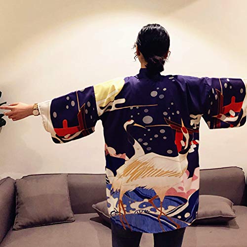 Kimonos Woman Japanese Kimono Cardigan Cosplay Shirt Blouse for Women Japanese Yukata Beach Kimono,Stylea,One Size