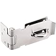 Stainless Steel Padlock Hasp, Tiberham Heavy Duty Hasp and Staple with Screws, Door Clasp Gate Lock Shed Latch Padlock Staple for Door Window Cabinet Pet Cage Crate Fitting Accessories (Small)