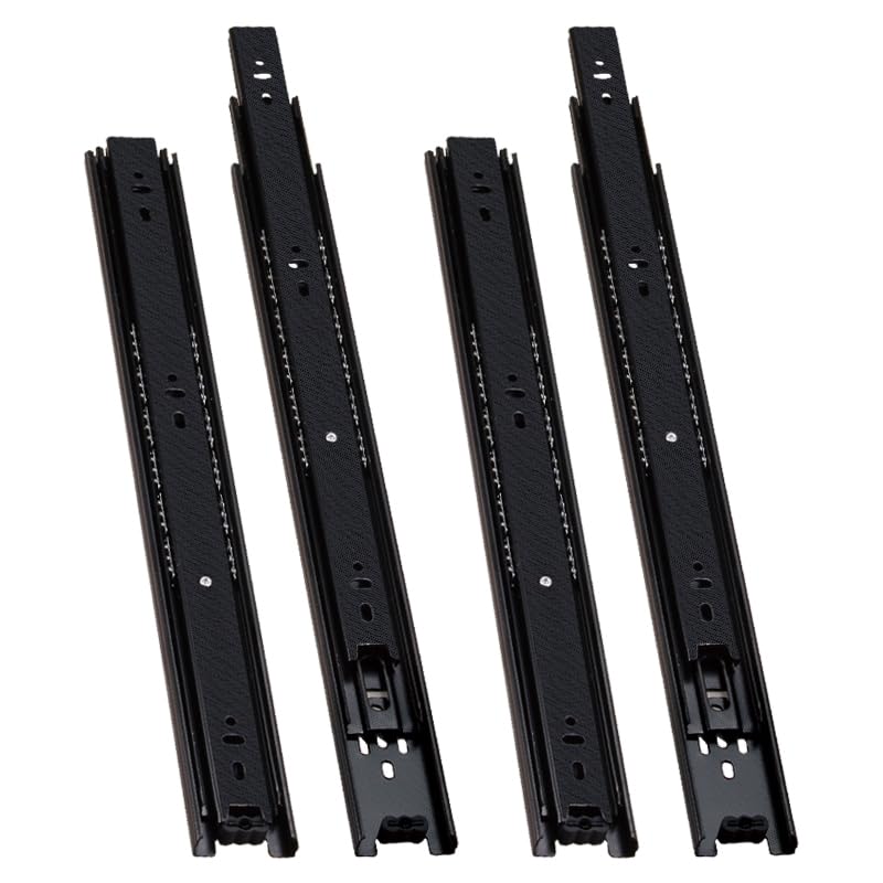 anchak Heavy Duty Drawer Runners Full Extension 600mm Heavy Duty Drawer Runners with a Load Capacity 2 Pairs (4 Pieces)