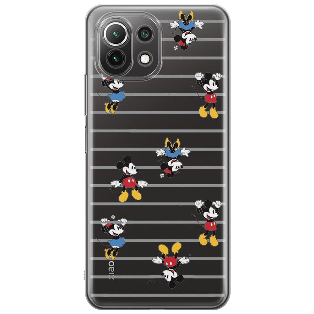 ERT GROUP mobile phone case for Xiaomi 11 Lite 4G/5G original and officially Licensed Disney pattern Mickey & Minnie 007, partially transparent
