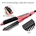 Hair Straightener 2-in-1 Professional Ceramic Ionic Flat Iron Curling Iron Round Brush 4 Grade Thermostatic Fast Heating Hair Styler (pink)