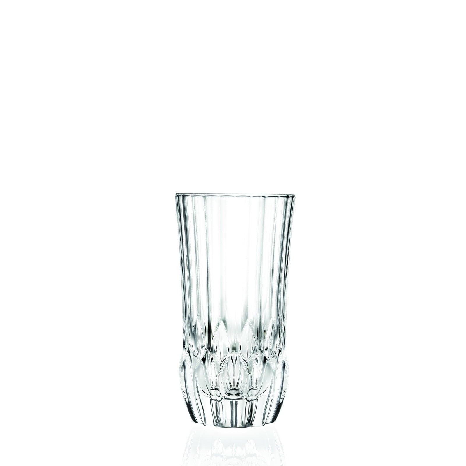 RCR 25934020206 Adagio Crystal Hi-Ball Tumblers Glasses, Set of 6, Finest Luxion Crystal, 370 ml, Dishwasher Safe, Perfect for Cocktails, Water and Soft Drinks