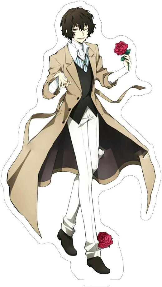 zhongjiany Bungou Stray Dogs Dazai Osamu Acrylic Stand Figure Model Anime Table Decoraction( H02)