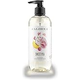 Caldrea Hand Wash Soap, Aloe Vera Gel, Olive Oil and Essential Oils to Cleanse and Condition, Sweet Pea Scent, 10.8 oz (Packaging May Vary)