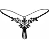 Lyeacs Women’s Sexy Panties,Lace Thongs G-String with Pearls Ball