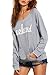 Romwe Women's Sexy Off Shoulder Kangaroo Pockets Long Sleeve Slouchy Sweatshirt Grey S