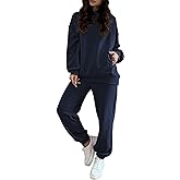 Fixmatti Women Hoodies Tracksuit Long Sleeve Sweatshirts Jogger Pant 2 Piece Outfits