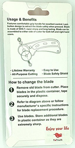 Yotruth Quilting Rotary cutter 45mm red