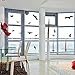 Window Bird Stickers Anti-Collision Decals Glass Door Protection Save Birds Strikes, Black, 10 PCS