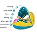 Wishliker Inflatable Baby Toddler Pool Float Swimming Ring with Sun Canopy for The Age 6-36 Months