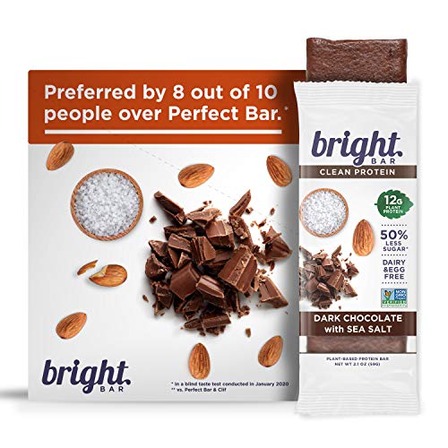 Bright Bar Plant Based Refrigerated Clean Protein Bar Dark Chocolate