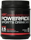 Powerade Sports Drink Mix Fruit Punch Sports Drink Powder Mix 20.1oz Makes 2.5 Gallons
