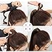 Wrap Around Synthetic Ponytail Clip in Hair Extensions One Piece Magic Paste Pony Tail Long Curly Wavy Soft Silky for Women Fashion and Beauty 17'' / 17 inch (golden mix bleach blonde)