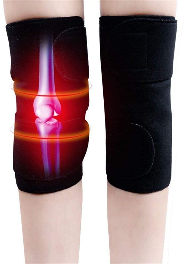 1 Pair Black Self Heating Knee Pad Tourmaline Magnetic Therapy Knee Pads Support Protector Can Adjustable Use For Arthritis Pain Health Care
