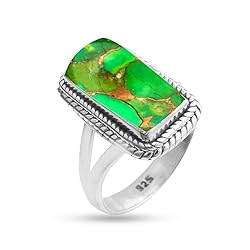 Sterling Silver 925 Ring For Women & Girls Green