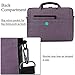 Brinch 15-15.6 Inch Multi-Functional Suit Fabric Portable Laptop Sleeve Case Messenger Bag Briefcase for Laptop, Tablet, MacBook, Notebook - Dark Purple