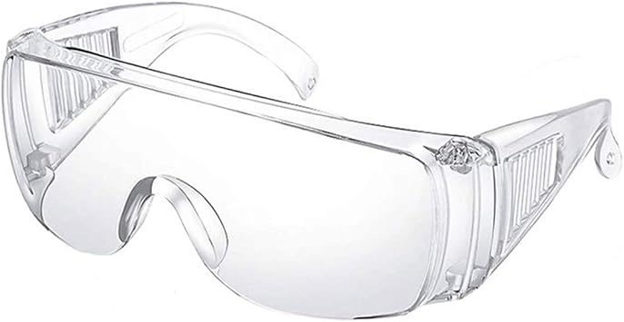 safety goggles over glasses clear lens