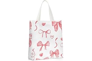 Essme Canvas Tote Bag Heart Canvas Reusable Tote Bag for Women Canvas Bags for Wedding Party Grocery Shopping Market.
