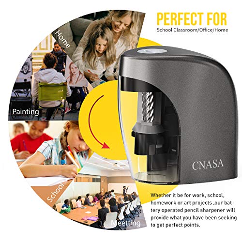 Electric Pencil SharpenerCNASA Rechargeable Automatic Pencil Sharpener, Helical Blade to Fast