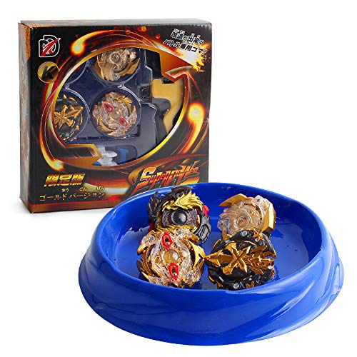 Bey Battle Burst Tops Metal Fusion for Blades Battling Tops Kids Toys Gyro , x4 High Performance Gyro Attack Set, with Launcher and Grip Starter and Stadium Arena,Parent-Child Interactive Toy - Thumbnail 5