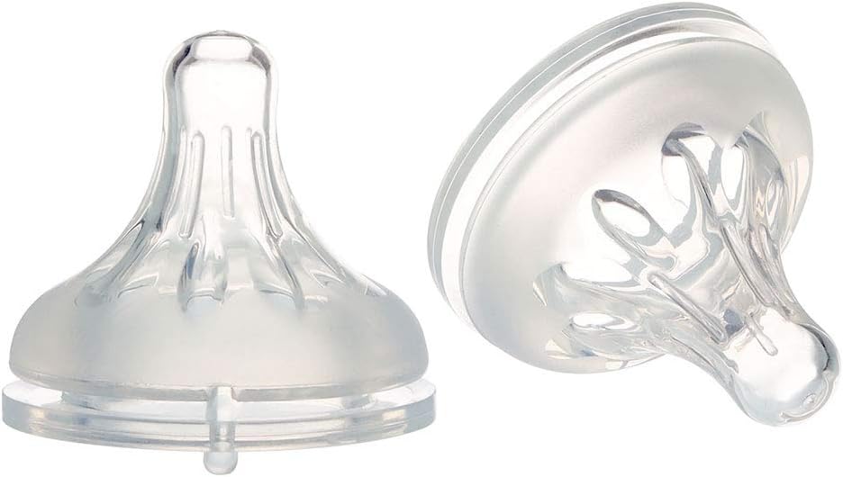 KUSIS Silicone Natural Teat, Baby Sterile Nipples for Bottle