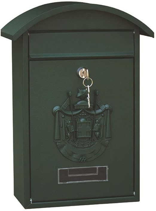 DSWYX Mailbox Retro Vintage Aluminum Outdoor Wall Mounted Post Box