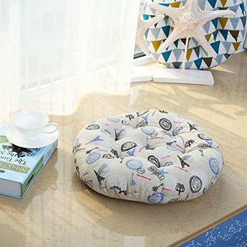 XMZDDZ Thicken Round Chair Cushion,Tatami Office Chair Cushion Chair Pads Floor Mat Seat Cushion for Garden Living Room Pads-E diameter58cm(23inch)