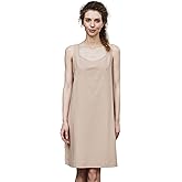 BEAUZSUZSANA 100% Washed Cotton Long Slip Dress Wide Strap Full Slip for Under Dresses Comfy Sleep Dress