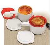 Wholeness Home Bake and Serve Bowls - From Oven To Fridge To Microwave- Featuring Exclusive Silicone No Drip Guard! FRENCH ONION SOUP, MAC AND CHEESE, STEWS, CASSEROLES, QUICHE, PIES & MORE!
