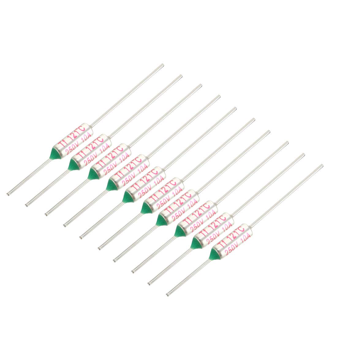Sourcingmap 250V 10A 121 Celsius Circuit Cut-Off Temperature Thermal Fuse 10 Pcs