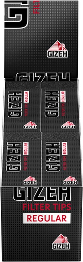 Gizeh 418110043 Black Filter Tips Regular 24 Booklets x 35 Sheets