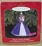Hallmark 1 X African-American Barbie As The Millennium Princess Ornament