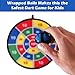Fabric Dart Board Game with 20 Balls - Hook-and-Loop Fasteners- 14.5 Inches Diameter - Safe for Kids