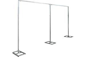 kunghei 10ftx20ft Portable Pipe and Drape Backdrop Stand for Parties Wedding Stage Decoration Photo Photoshoot, Curtain Frame Stand Studio Photography Background Support System Trade Show Display