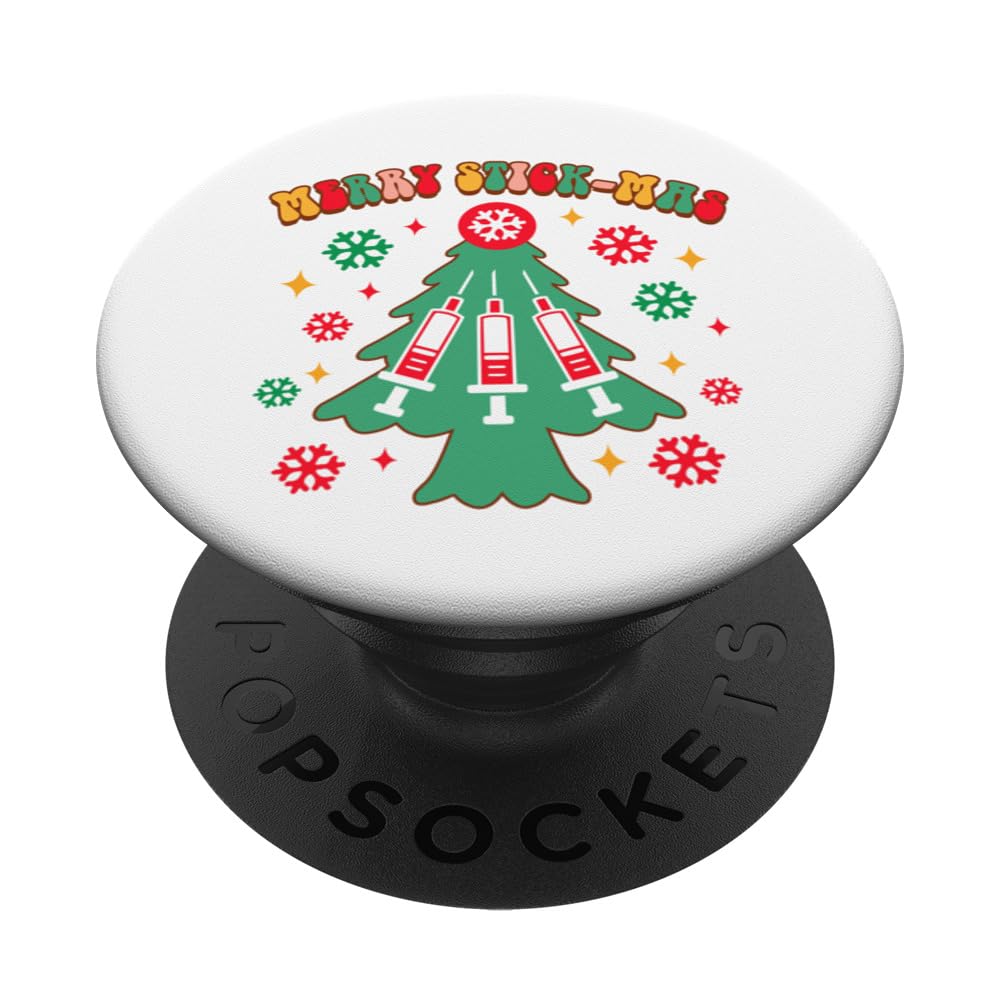 Phlebotomist Phlebotomy Tech Christmas Xmas Merry Stick-mas PopSockets Swappable PopGrip