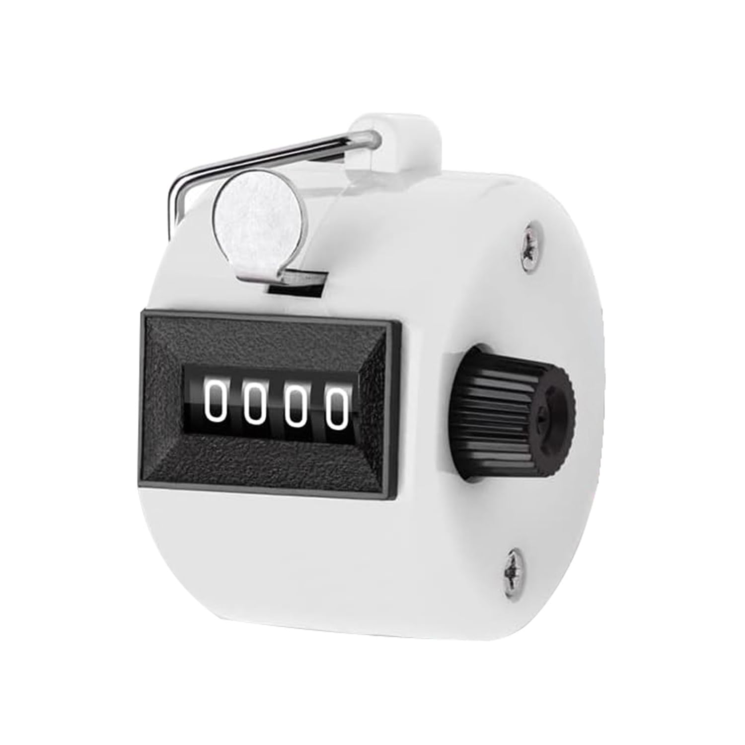 FUZVOL 4 Digit Tally Counter Hand Colour Counters Mechanical Palm Click Counter Handheld Golf Counter for Sport Counting Scoring, White