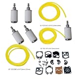 HIFROM Carburetor Rebuild Kit Gasket Diaphragm K10-WAT with Fuel Filters 4 Feet Fuel Line for Walbro Carb STIHL Husqvarna McCulloch Echo Chainsaw Edger Trimmer