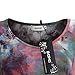 Bepei Womens Scoop Neck Tie Dye Tunic Shirts Short Sleeve Summer Tops Pink and Green